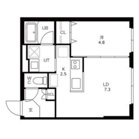 S-RESIDENCE琴似の物件間取画像